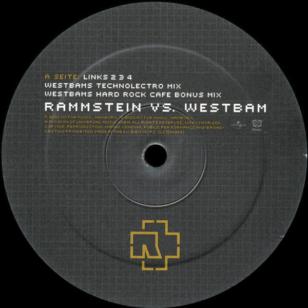 Rammstein Vs. Westbam - Links 2 3 4 [12 Inch Single] [Second Hand]