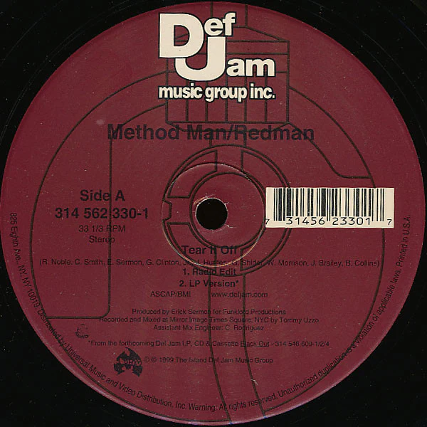 Method Man / Redman - Tear It Off [12 Inch Single] [Second Hand]