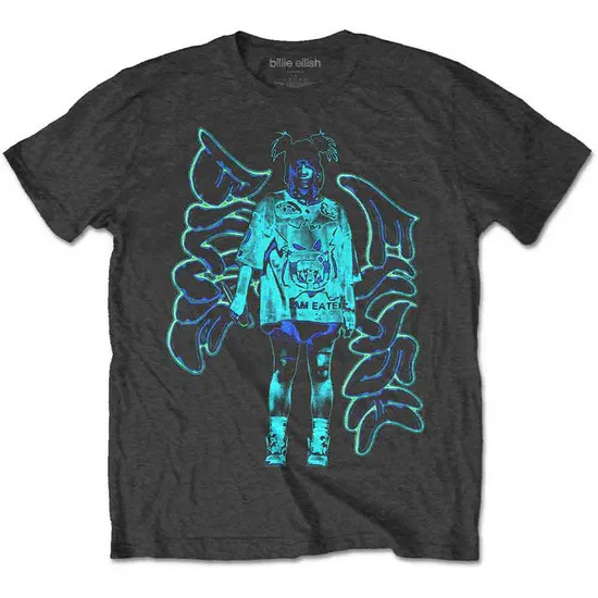 Eilish, Billie - Neon Graffiti Logo (Charcoal) Medium [T-Shirt]