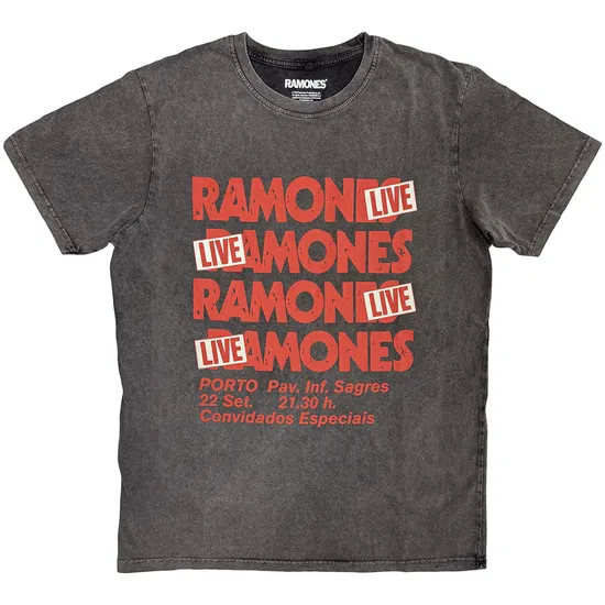 Ramones - Concert Stonewash (Charcoal) Large [T-Shirt]