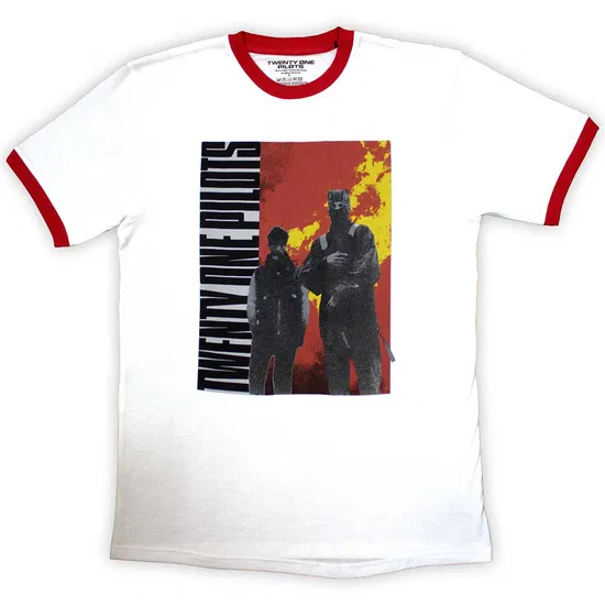 Twenty One Pilots - Side Stand Ringer (White) Large [T-Shirt]
