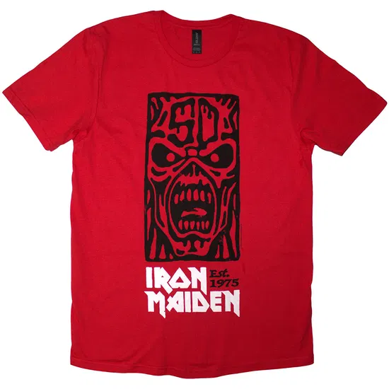 Iron Maiden - Est 1975 Stamp Logo (Red) Medium [T-Shirt]