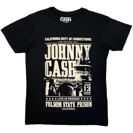 Cash, Johnny - Prison Poster (Black) Medium [T-Shirt]